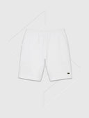 Lacoste Organic Brushed Cotton Fleece Shorts White from Saxumo