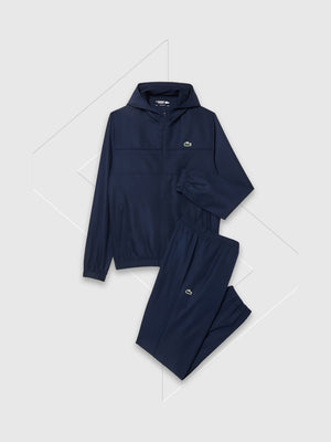 Lacoste Diamond Taffeta Tennis Tracksuit Set Navy Blue from Saxumo