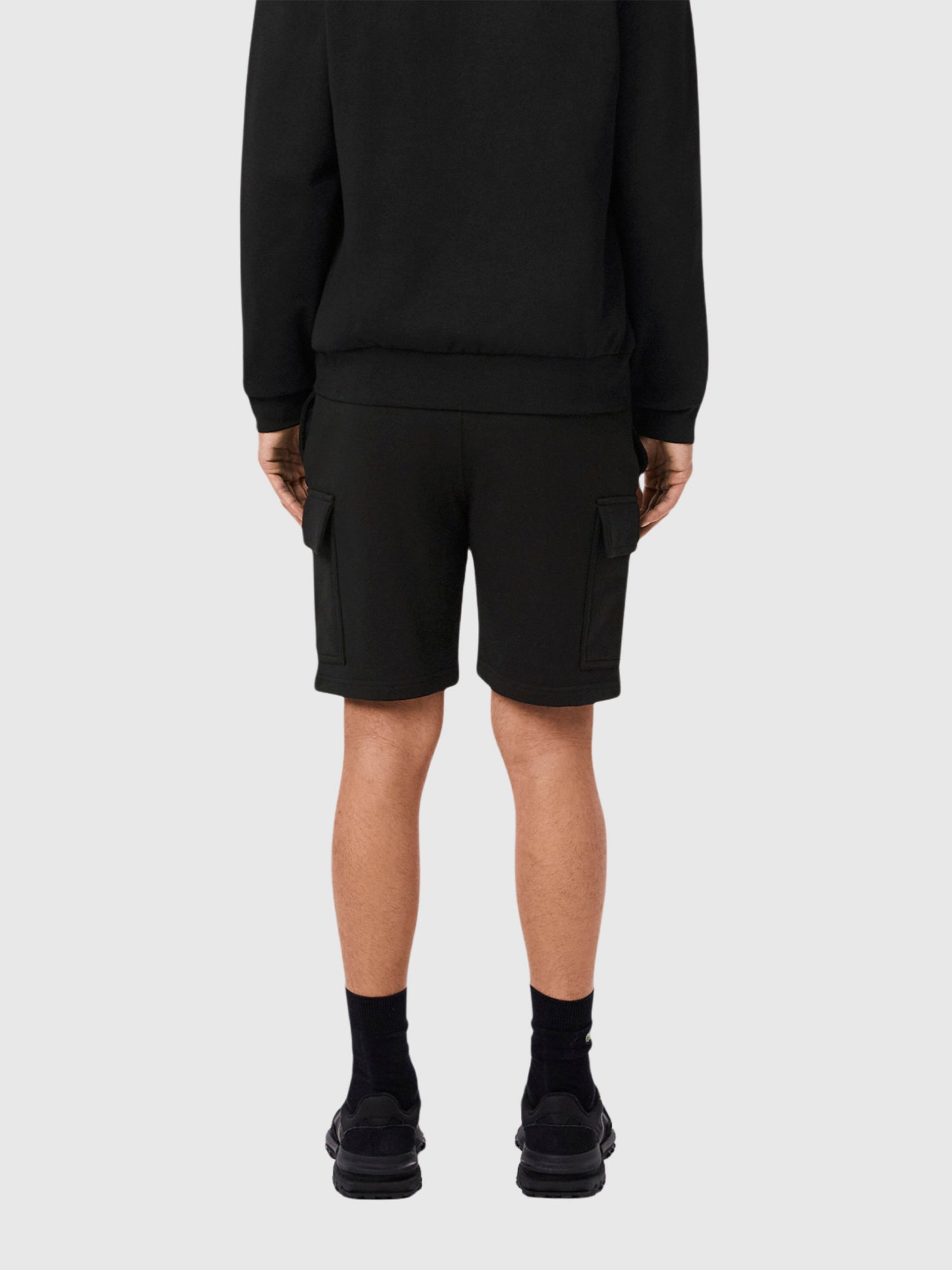 Lacoste Fleece Cargo Shorts Black from Saxumo.com