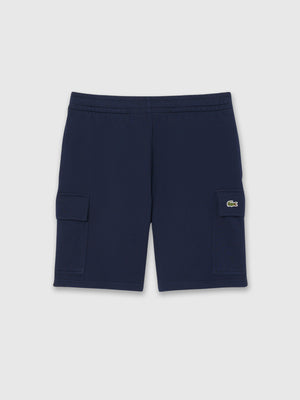 Lacoste Fleece Cargo Shorts Navy Blue from Saxumo.com