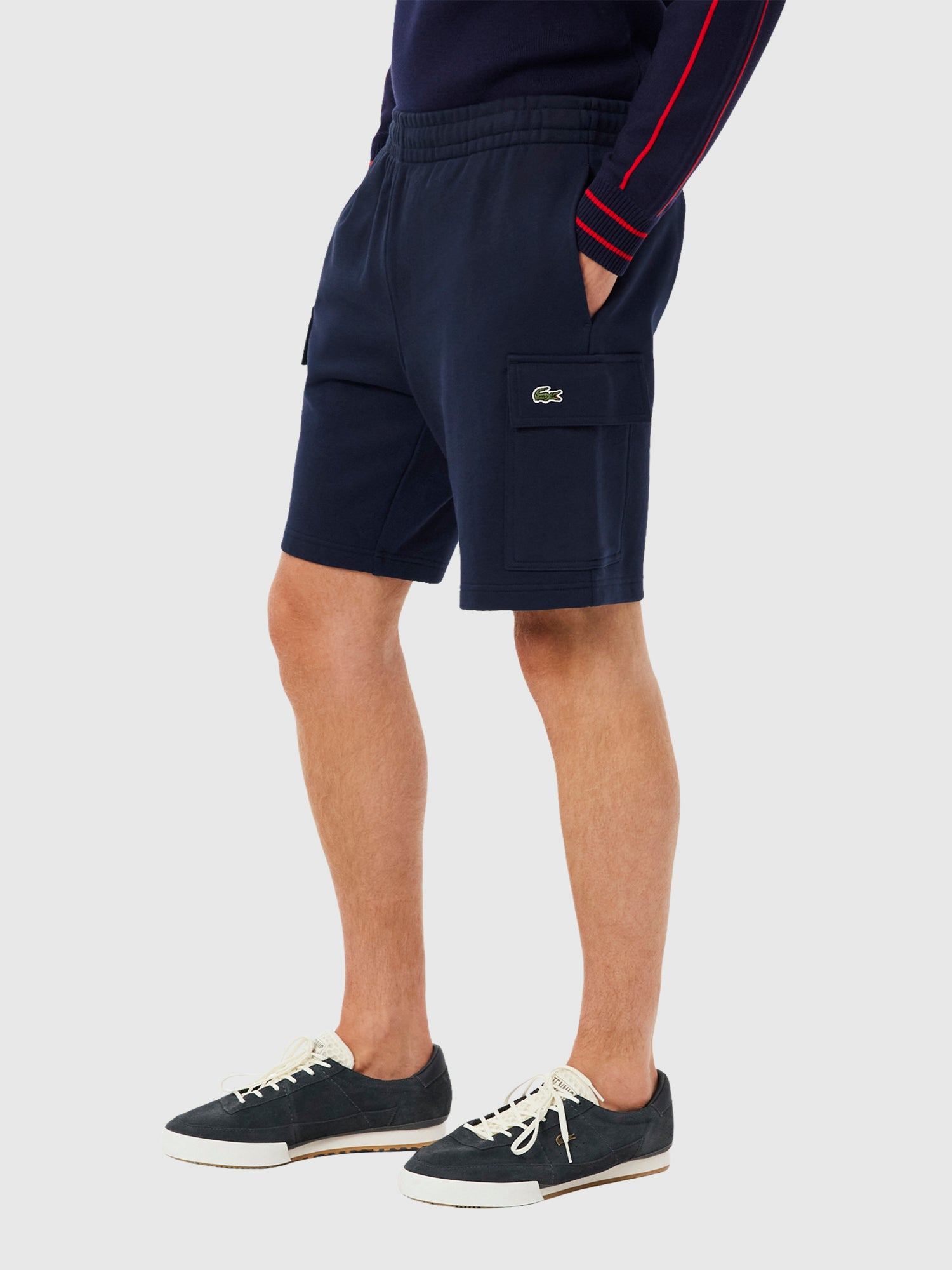 Lacoste Fleece Cargo Shorts Navy Blue from Saxumo.com