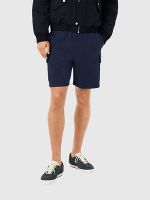 Lacoste Fleece Cargo Shorts Navy Blue from Saxumo.com