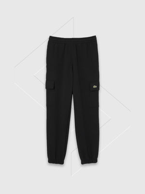 Lacoste Fleece Cargo Sweatpant Black from Saxumo