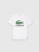 Lacoste Jersey Signature Print T-Shirt/Short Set White/Black from Saxumo