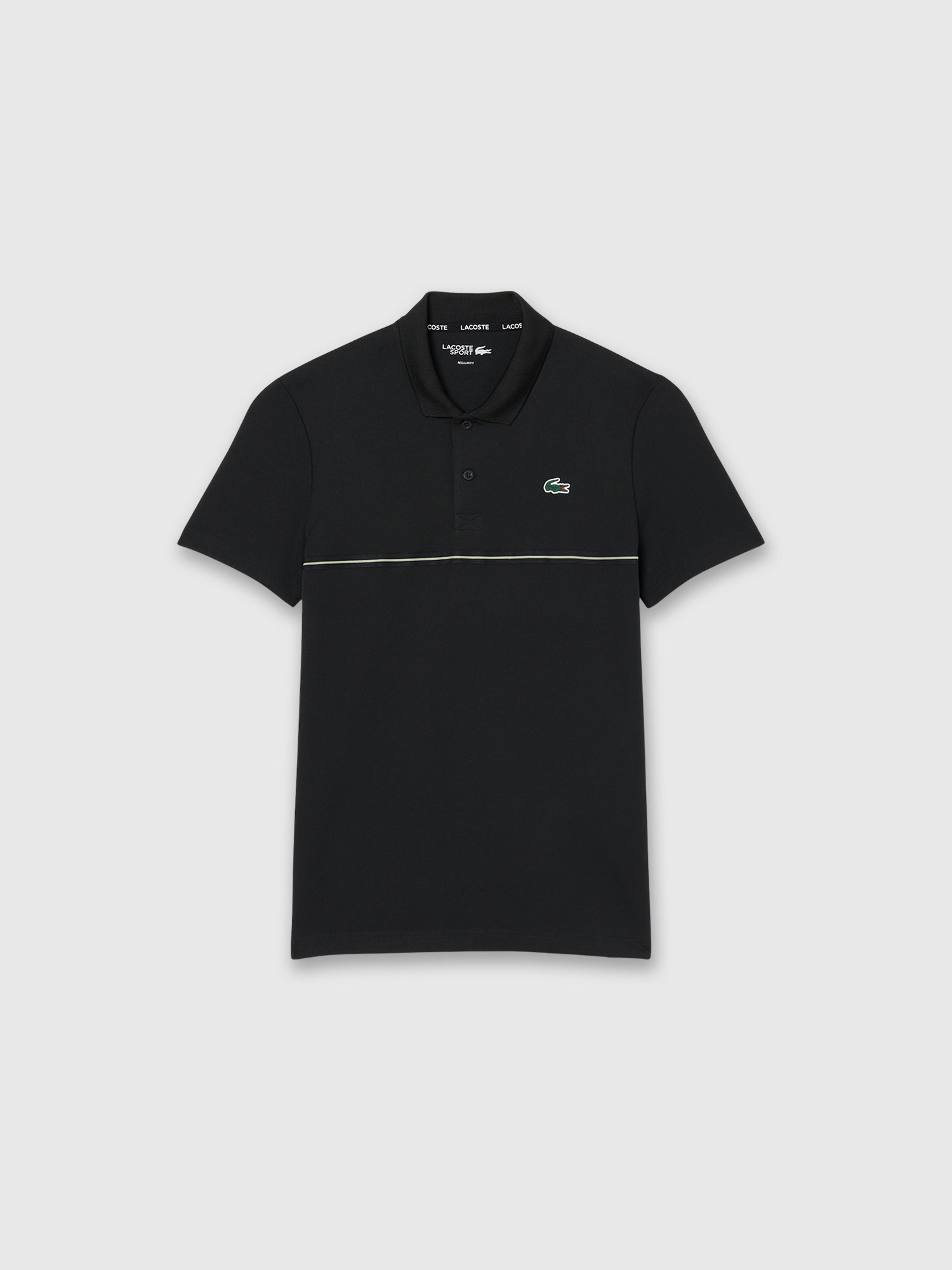 Lacoste Men's Ultra Dry Print Sport Polo Shirt Black from Saxumo.com