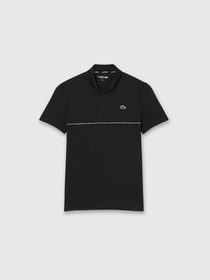 Lacoste Men's Ultra Dry Print Sport Polo Shirt Black from Saxumo.com