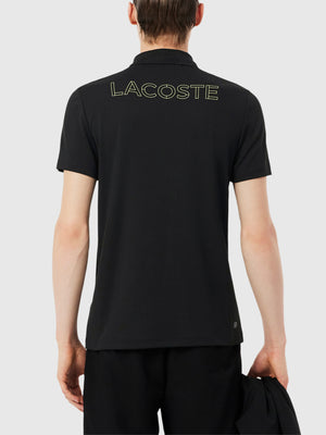 Lacoste Men's Ultra Dry Print Sport Polo Shirt Black from Saxumo.com