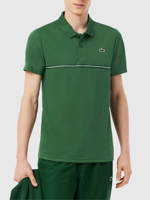 Lacoste Men's Ultra Dry Print Sport Polo Shirt Green from Saxumo.com