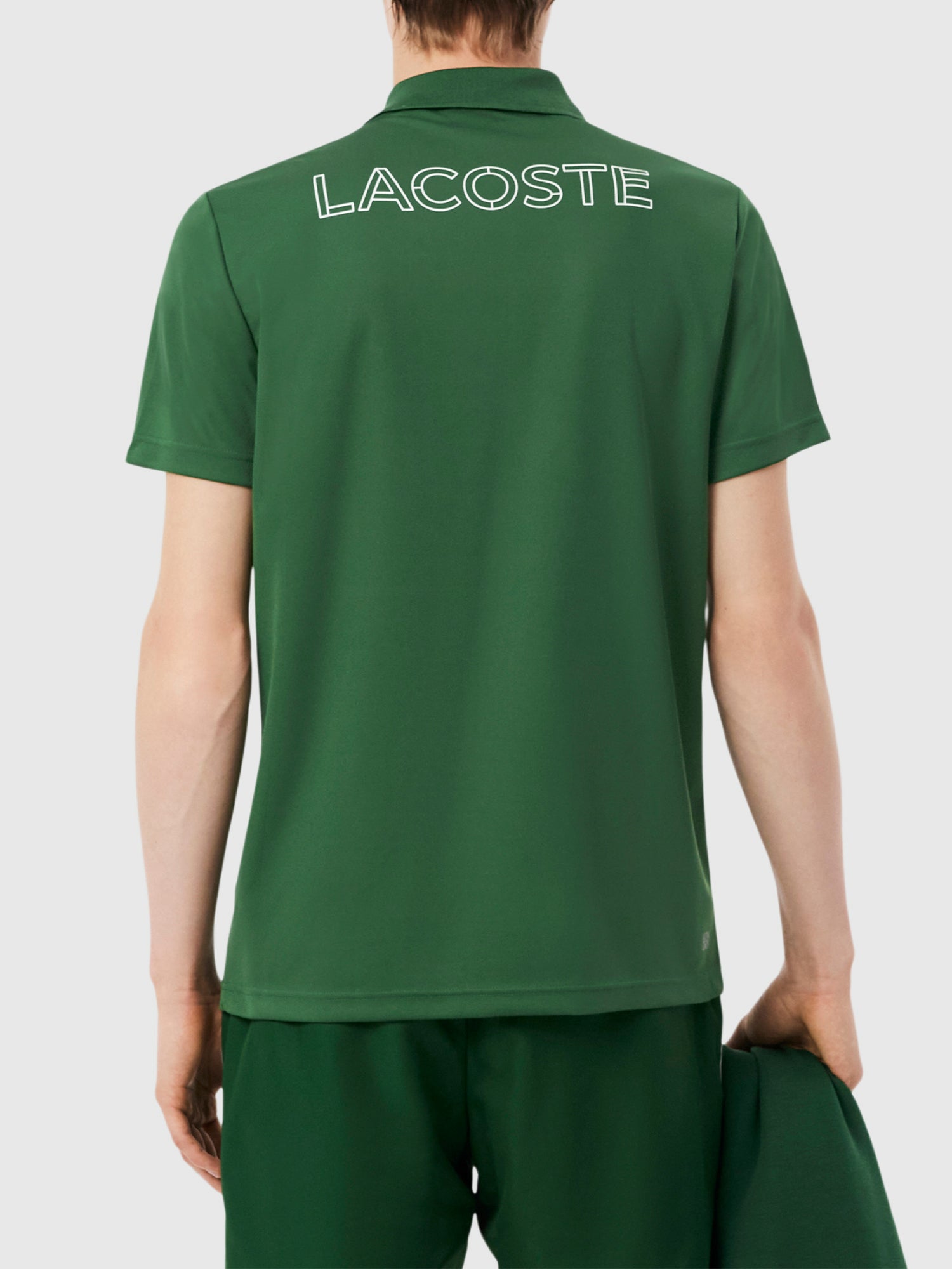Lacoste Men's Ultra Dry Print Sport Polo Shirt Green from Saxumo.com