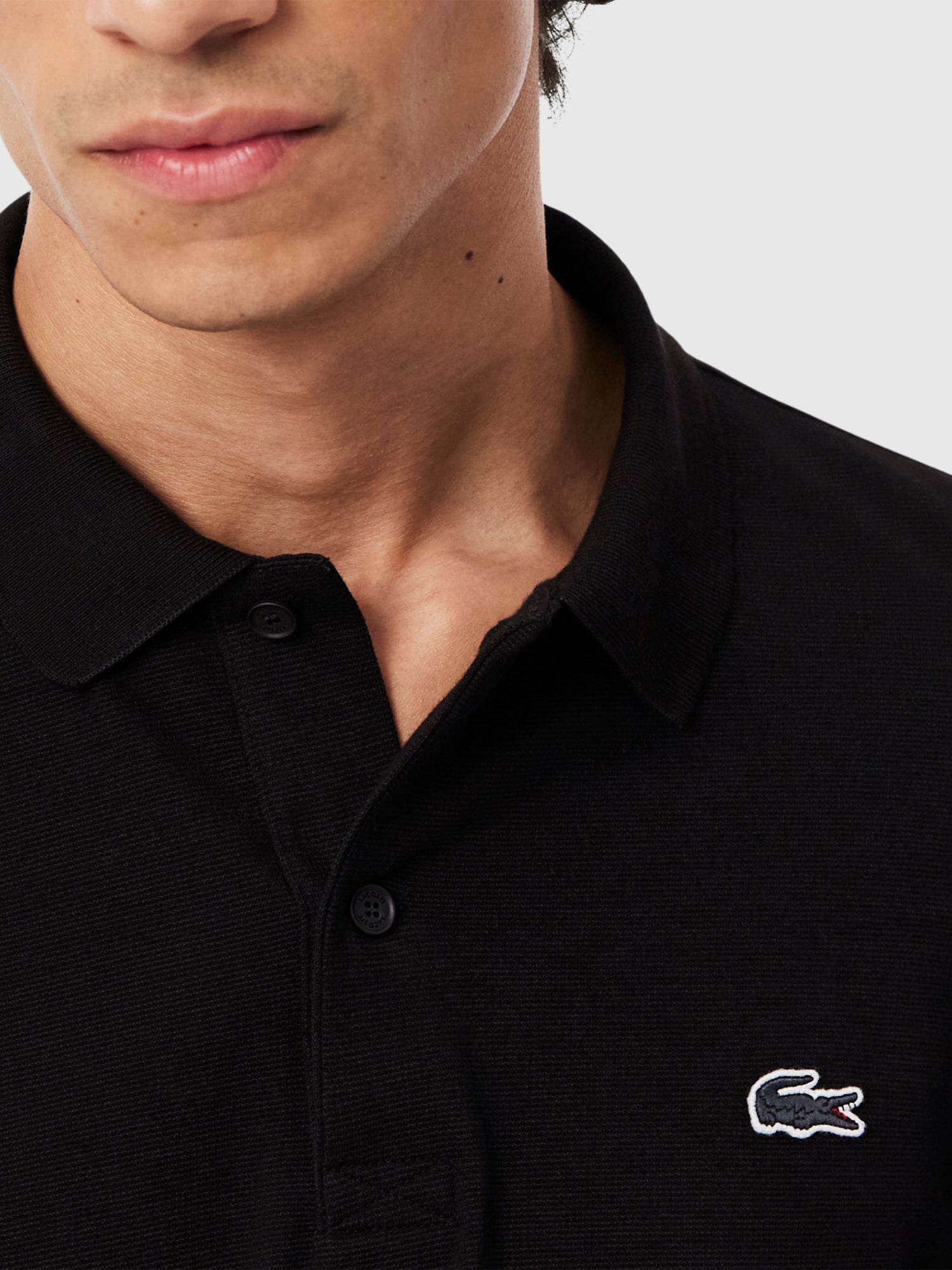 Lacoste Regular Fit Cotton Polo Shirt Black from Saxumo.com