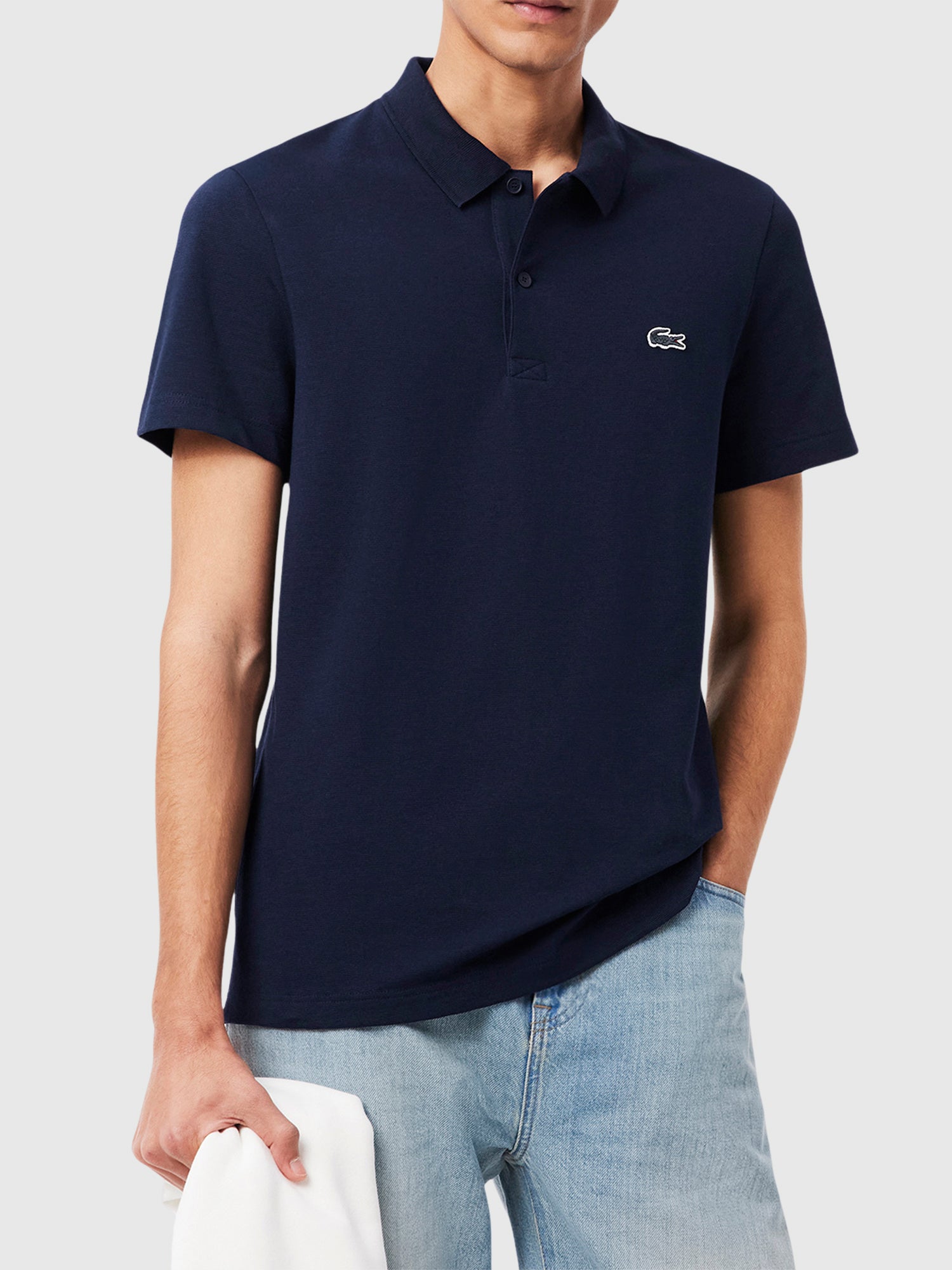 Lacoste Regular Fit Cotton Polo Shirt Navy Blue from Saxumo.com