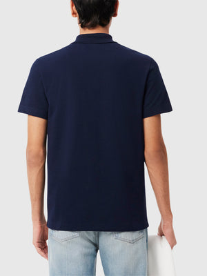 Lacoste Regular Fit Cotton Polo Shirt Navy Blue from Saxumo.com