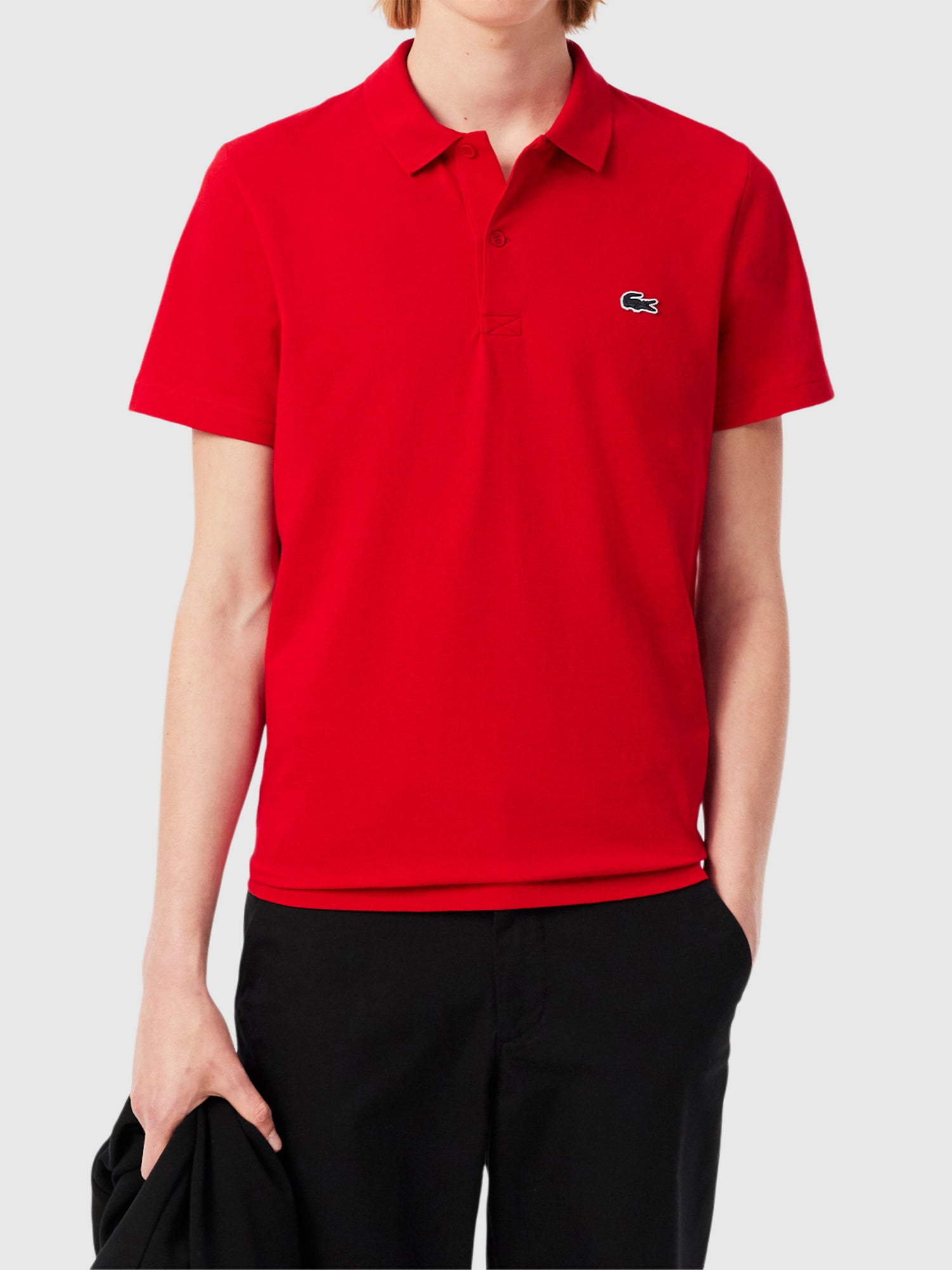 Lacoste Regular Fit Cotton Polo Shirt Red from Saxumo.com