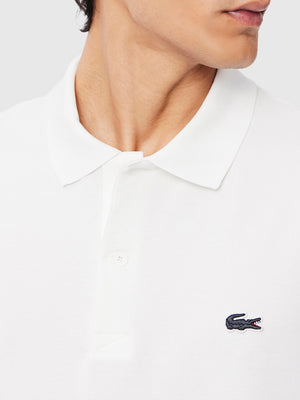 Lacoste Regular Fit Cotton Polo Shirt White from Saxumo.com