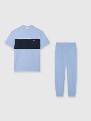 Lacoste Regular Fit Pima Cotton Jersey T-Shirt/Pant Set Aphylla/Black/Light Blue from Saxumo.com
