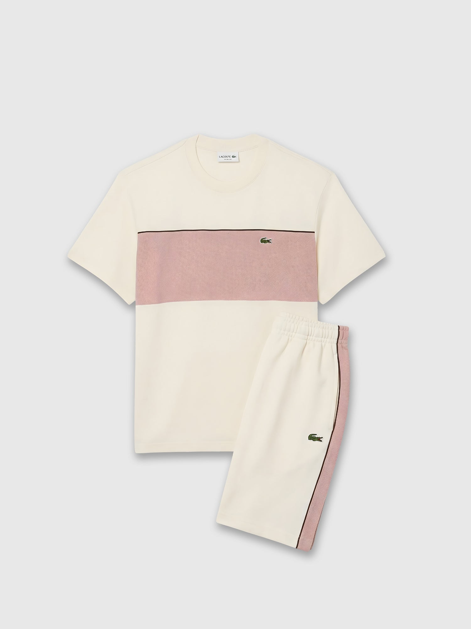 Lacoste Regular Fit Pima Cotton Jersey T-Shirt /Short Set Lapland/Lionne from Saxumo.com