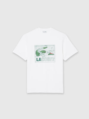 Lacoste Regular Fit Pima Cotton Jersey T-Shirt White from Saxumo.com
