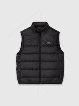 Lacoste Sleveless Water-Repellant Puffer Vest Jacket Black/Black
