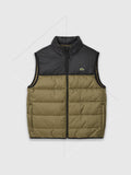 Lacoste Sleveless Water-Repellant Puffer Vest Jacket Olive/Black