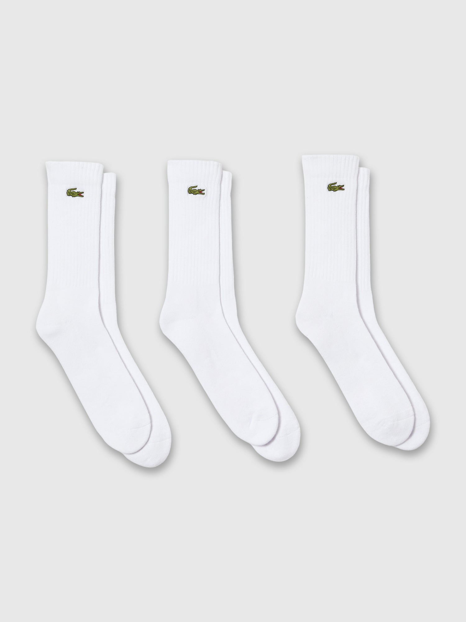 Lacoste Sport Socks 3 Pack White/White/White from Saxumo.com