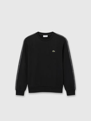 Lacoste Stripe Band Fleece Sweatshirt Black from Saxumo.com