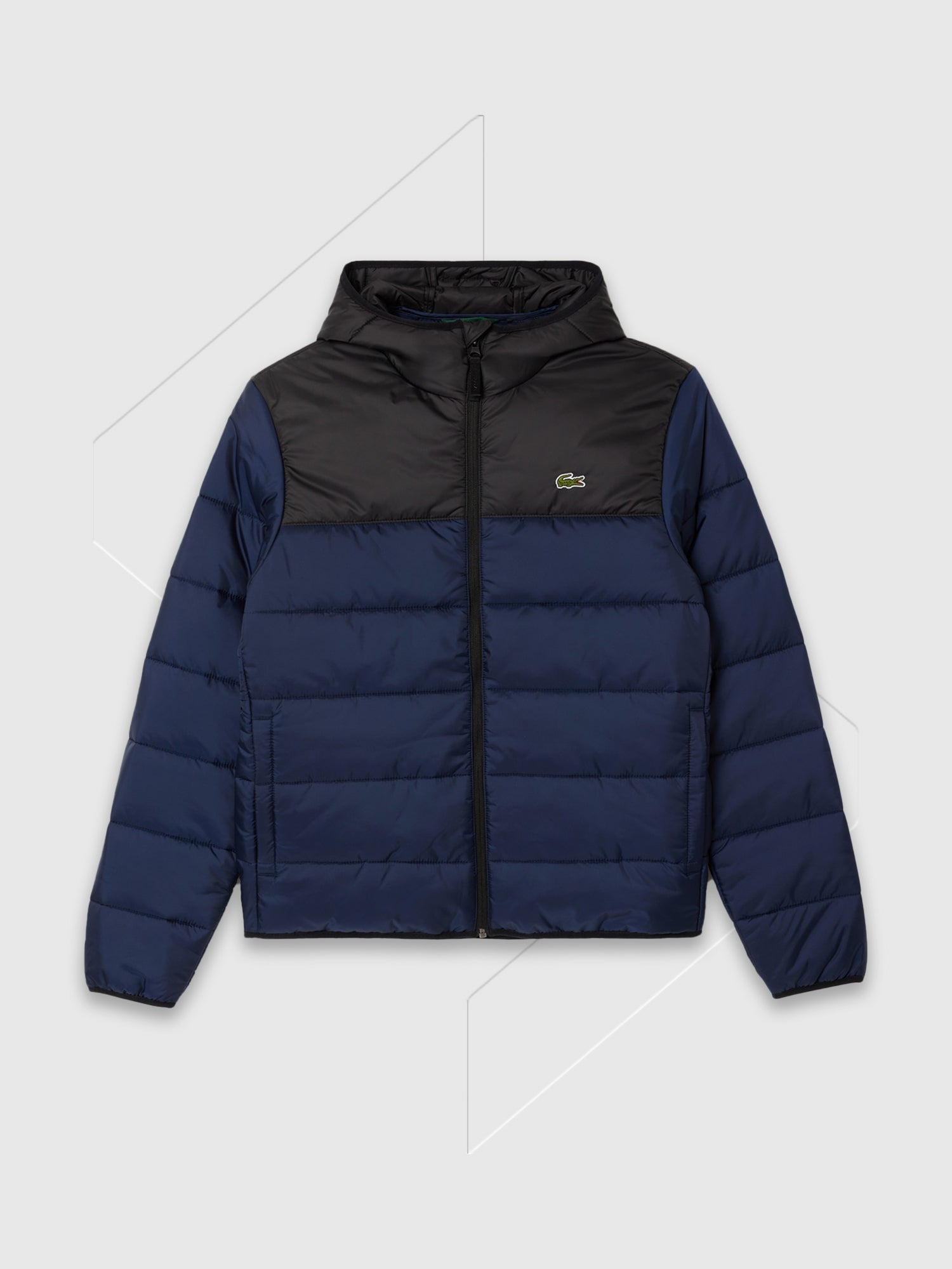 Lacoste Water-Repellant Quilted Puffed Jacket Navy Blue/Black from Saxumo