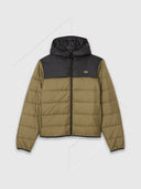 Lacoste Water-Repellant Quilted Puffed Jacket Olive/Black from Saxumo