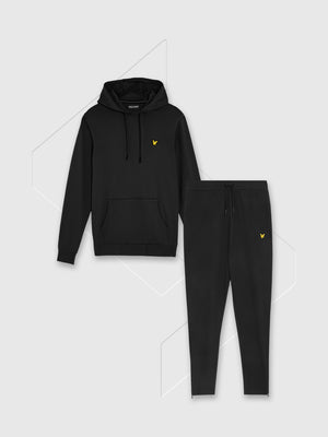 Lyle And Scott Fly Fleece Hoodie/Pant Set Jet Black from Saxumo