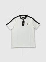 Lyle and Scott Contrast Taped T-Shirt Natural
