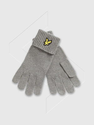 Lyle and Scott Cotton Merino Gloves Grey from Saxumo.com