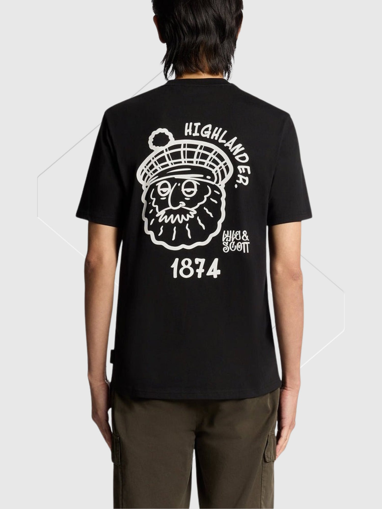 Lyle and Scott Highlander Graphic T-shirt Black from Saxumo.com