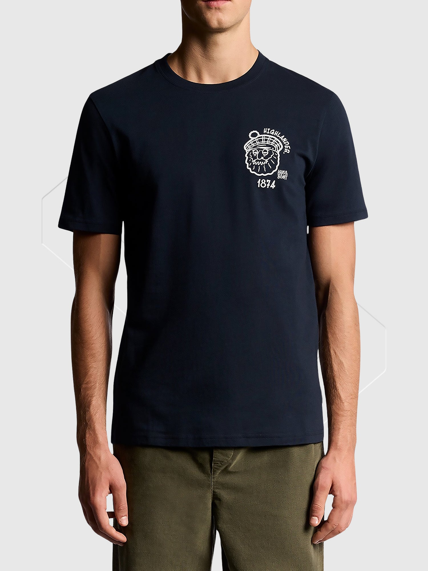 Lyle and Scott Highlander Graphic T-shirt Dark Navy from Saxumo.com