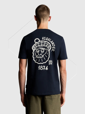 Lyle and Scott Highlander Graphic T-shirt Dark Navy from Saxumo.com