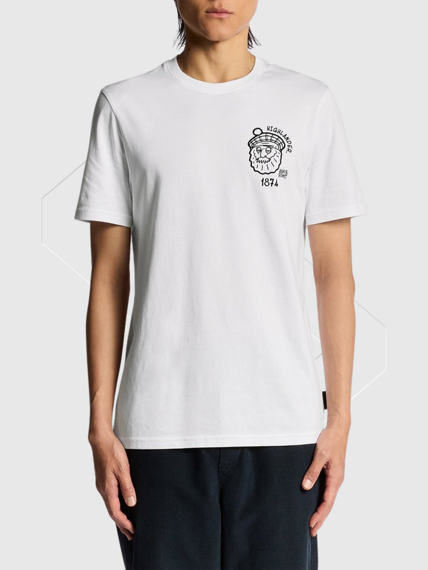 Lyle and Scott Highlander Graphic T-shirt White from Saxumo.com