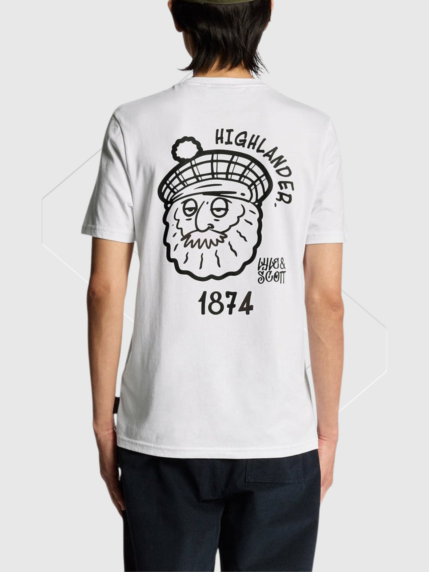 Lyle and Scott Highlander Graphic T-shirt White from Saxumo.com