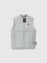 Lyle and Scott Hybrid Double Baffle Gilet Pebble