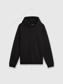 Lyle and Scott Logo Brushback Pullover Hoodie Black from Saxumo.com