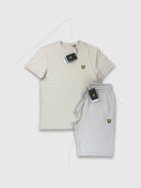 Lyle and Scott Martin SS T-Shirt/Short Set Pebble