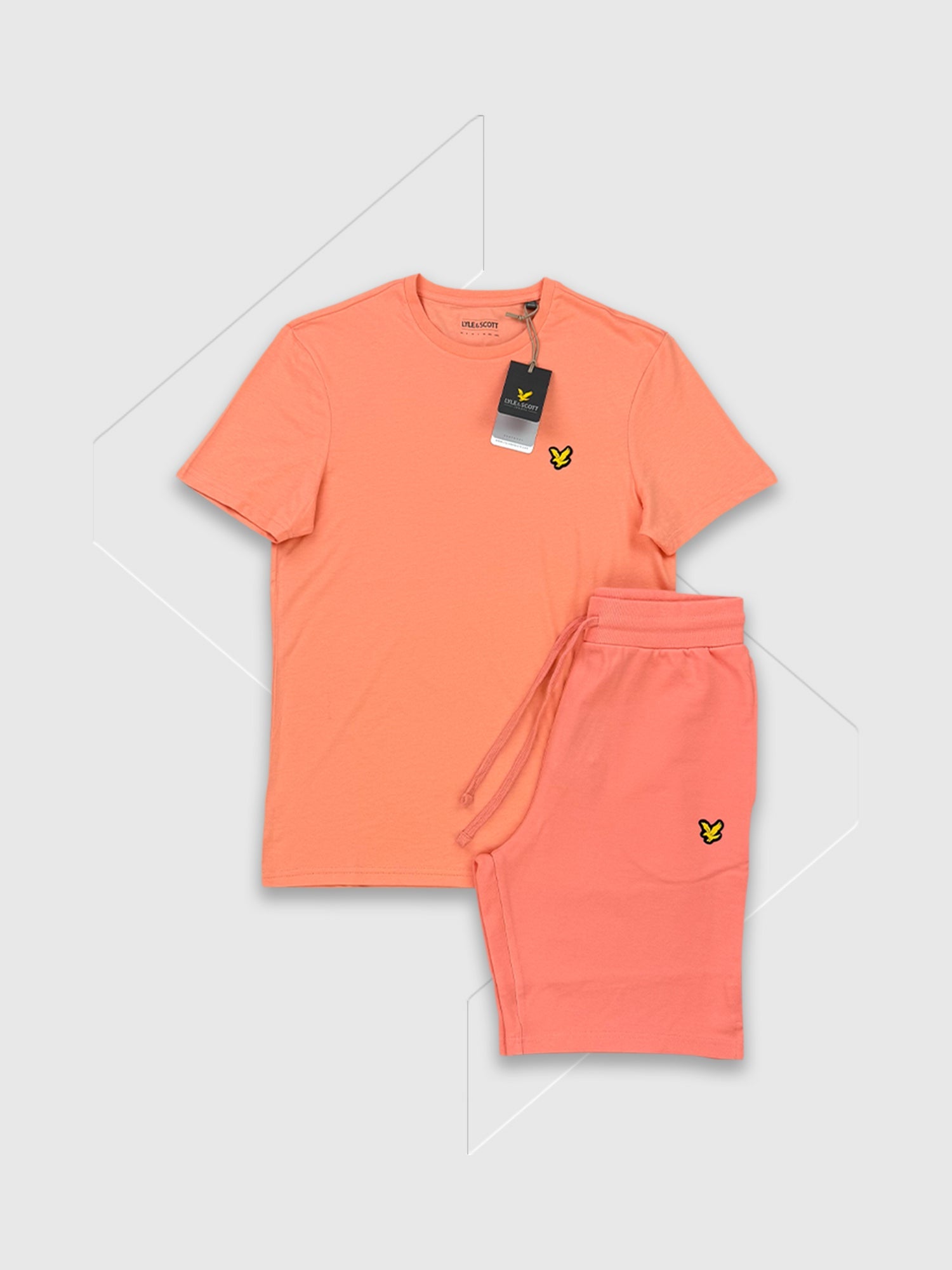 Lyle and Scott Martin SS T-Shirt/Short Set Warm Up Pink from Saxumo