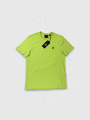 Lyle and Scott Plain T-Shirt/Short Set Vibrant Kiwi from Saxumo