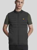 Lyle and Scott Sports Hybrid Double Baffle Gilet Jet Black from Saxumo