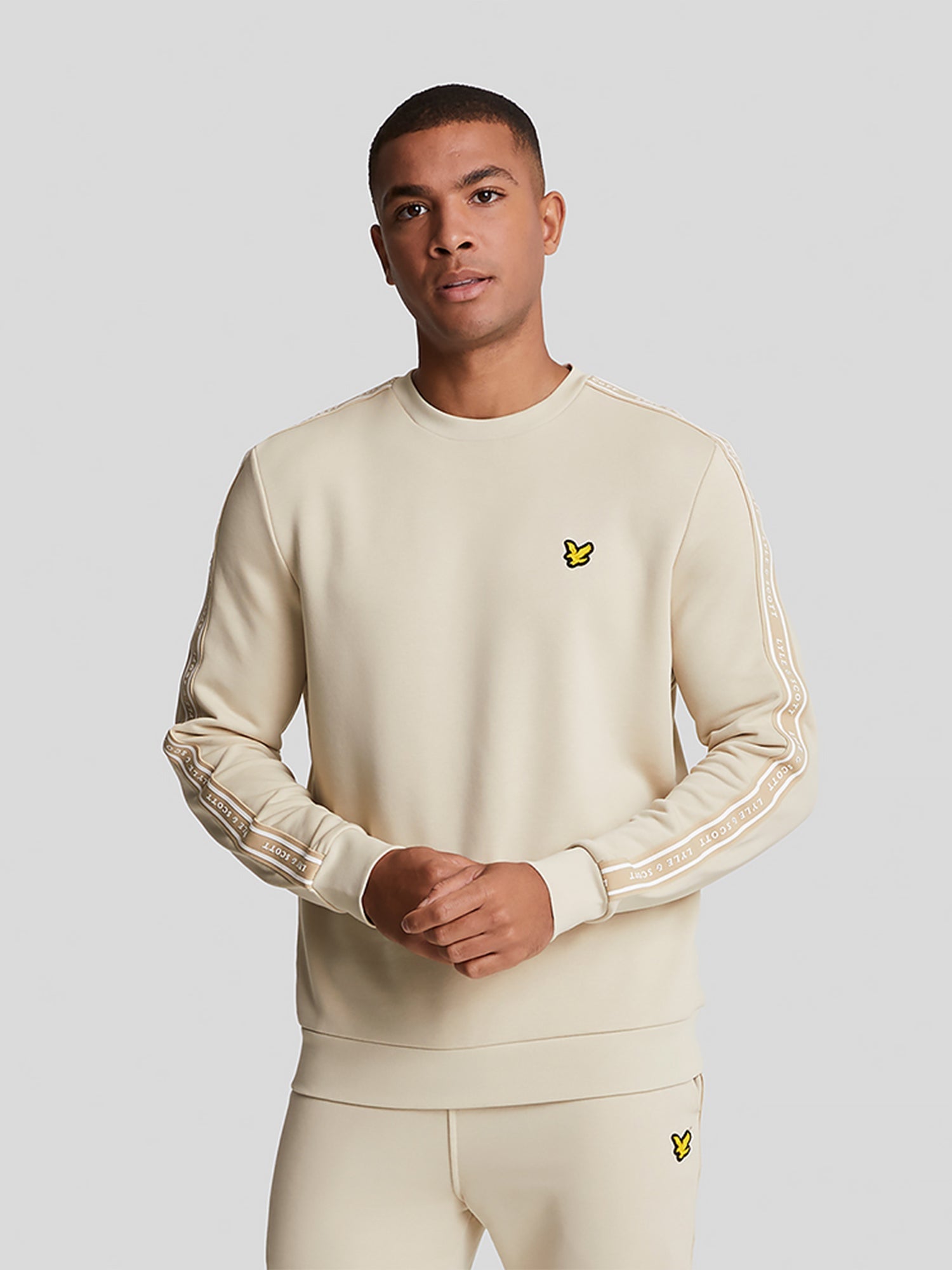 Lyle and Scott Sports Tape Fleece Tracksuit Set Viaduct from Saxumo