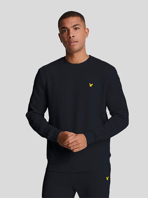 Lyle and Scott Tape Crew Neck Jet Black from Saxumo