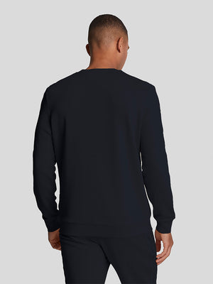 Lyle and Scott Tape Crew Neck Jet Black from Saxumo