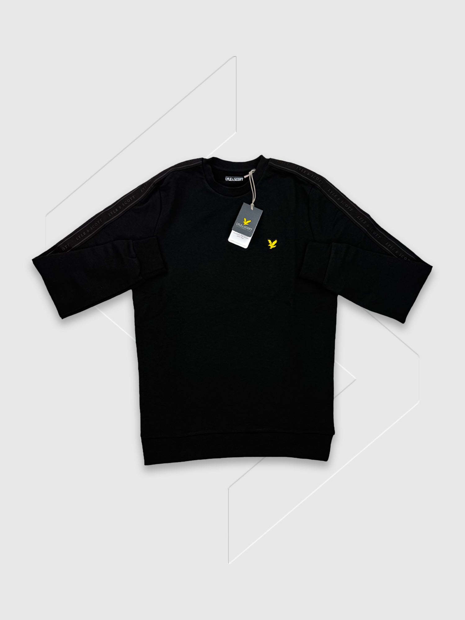 Lyle and Scott Tape Crew Neck Jet Black from Saxumo