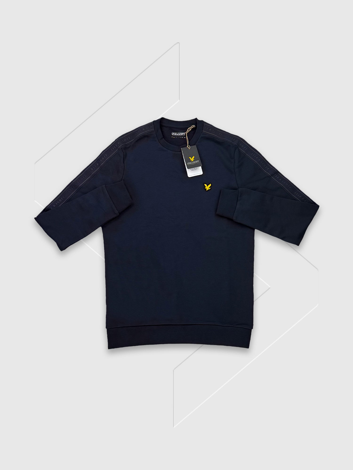 Lyle and Scott Tape Crew Neck Sweatshirt Graphite from Saxumo