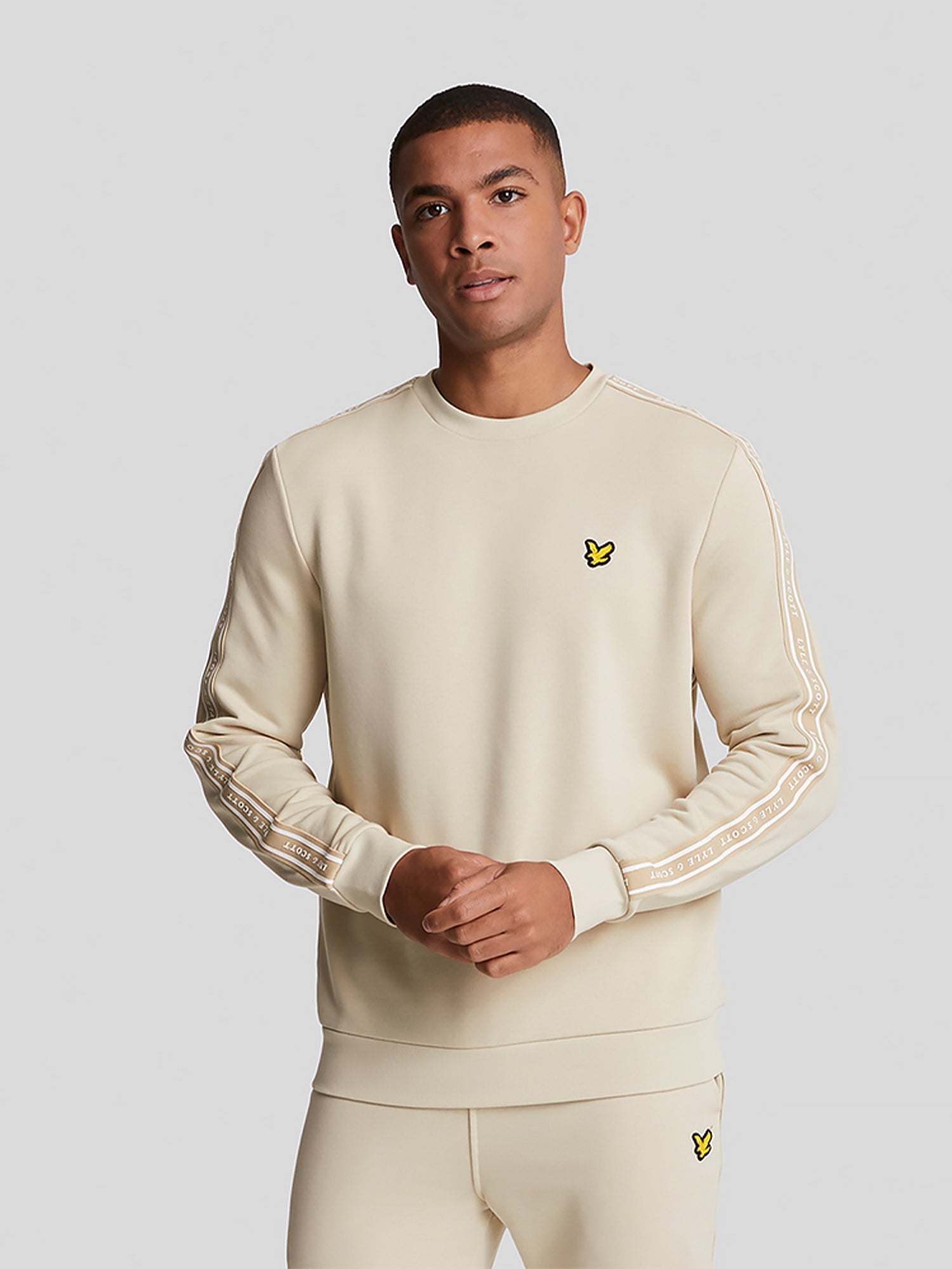 Lyle and Scott Tape Crew Neck Sweatshirt Viaduct from Saxumo