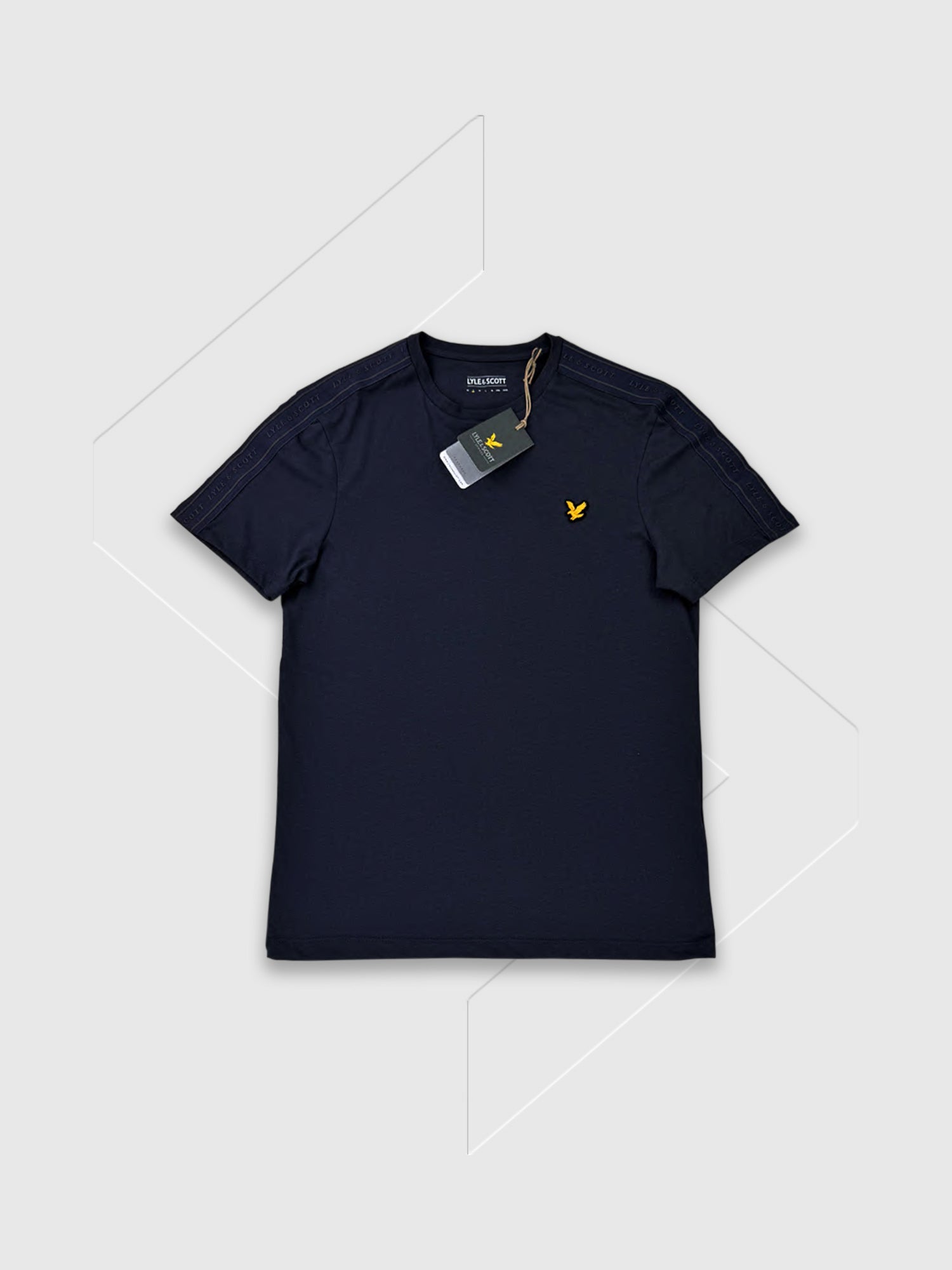 Lyle and Scott Tape T-shirt Graphite from Saxumo