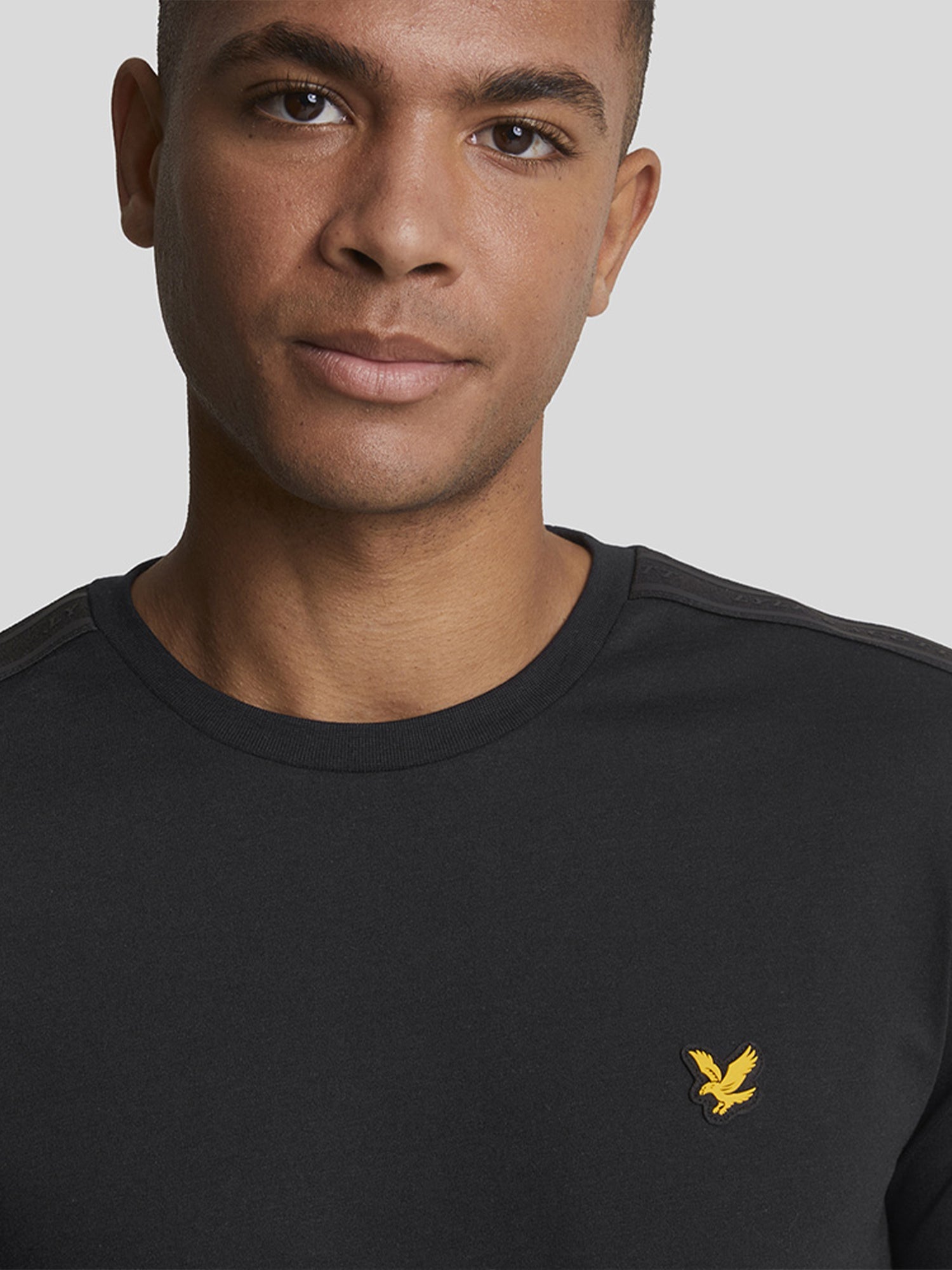 Lyle and Scott Tape T-shirt Jet Black from Saxumo