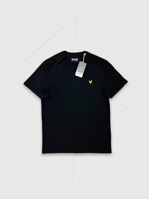 Lyle and Scott Tape T-shirt Jet Black from Saxumo